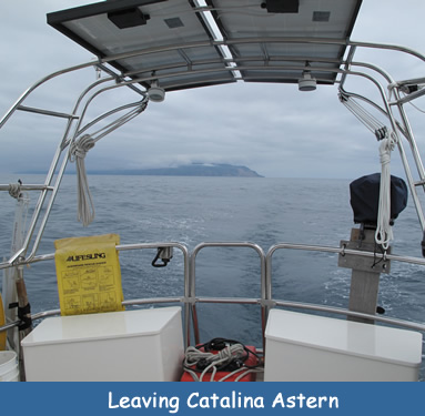 Leaving Catalina Astern